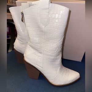 White cowboy boots